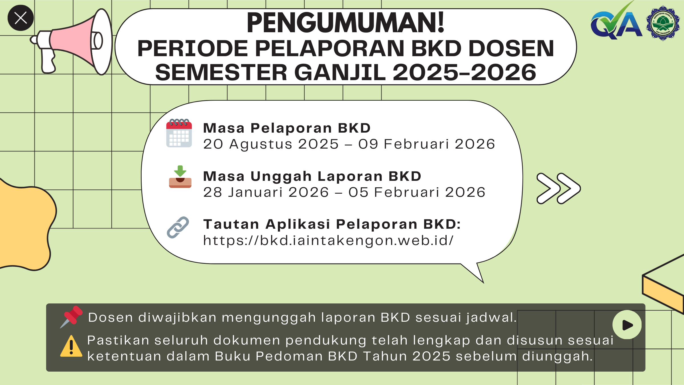 LPM IAIN Takengon Umumkan Pengumpulan BKD Semester Ganjil 2025/2026